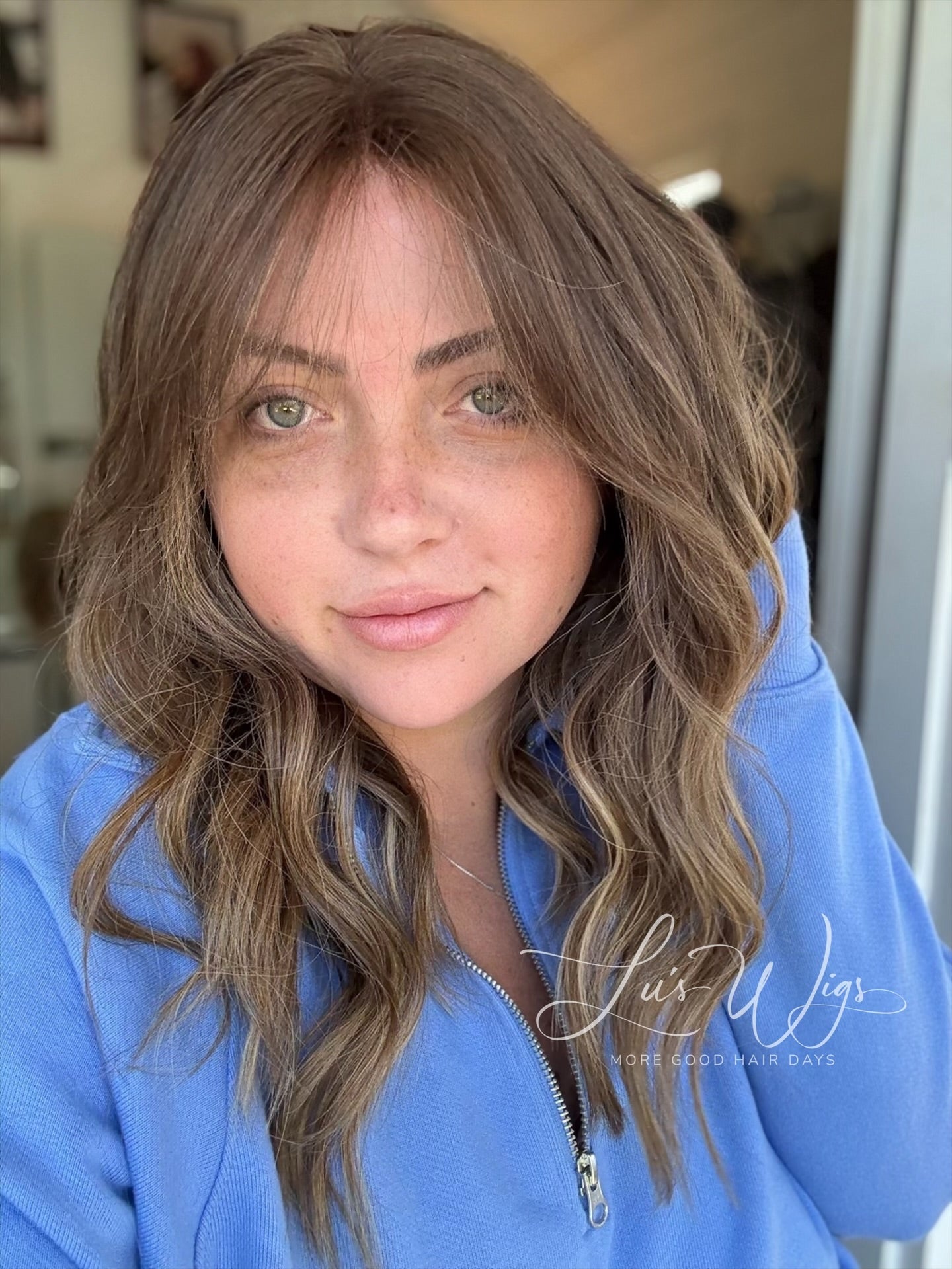 “Augusta” [S] 18” Premium Human Hair Lace Top Wig
