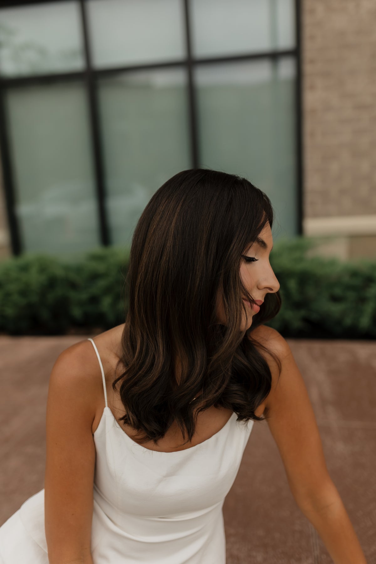 Alex 19" Medium Brown European Human Hair Lace Top Wig, photo 5 of 25