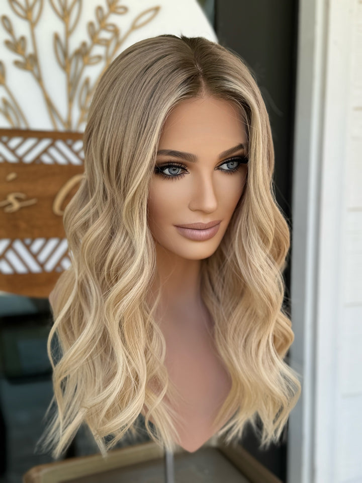 “Daisy” [S] 20” Lace Front Silk Top Wig