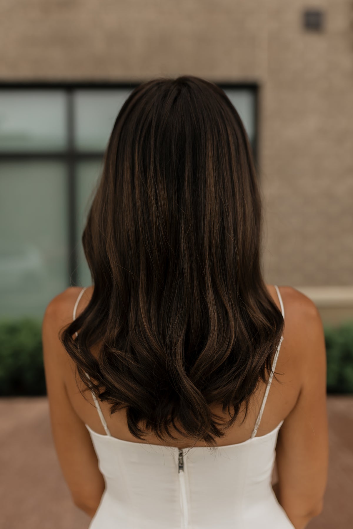 Alex 19" Medium Brown European Human Hair Lace Top Wig, photo 9 of 25