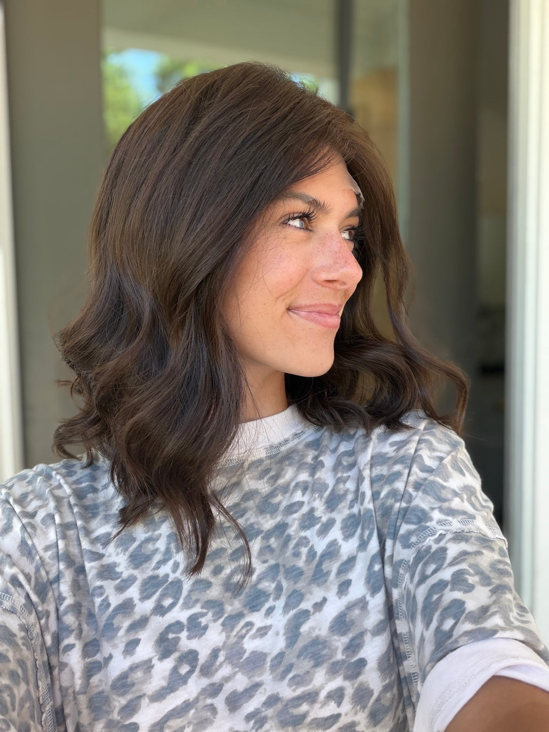 Charleigh 16" Euro Lace Top Bob Wig – Medium Brown XS | Lu's Wigs