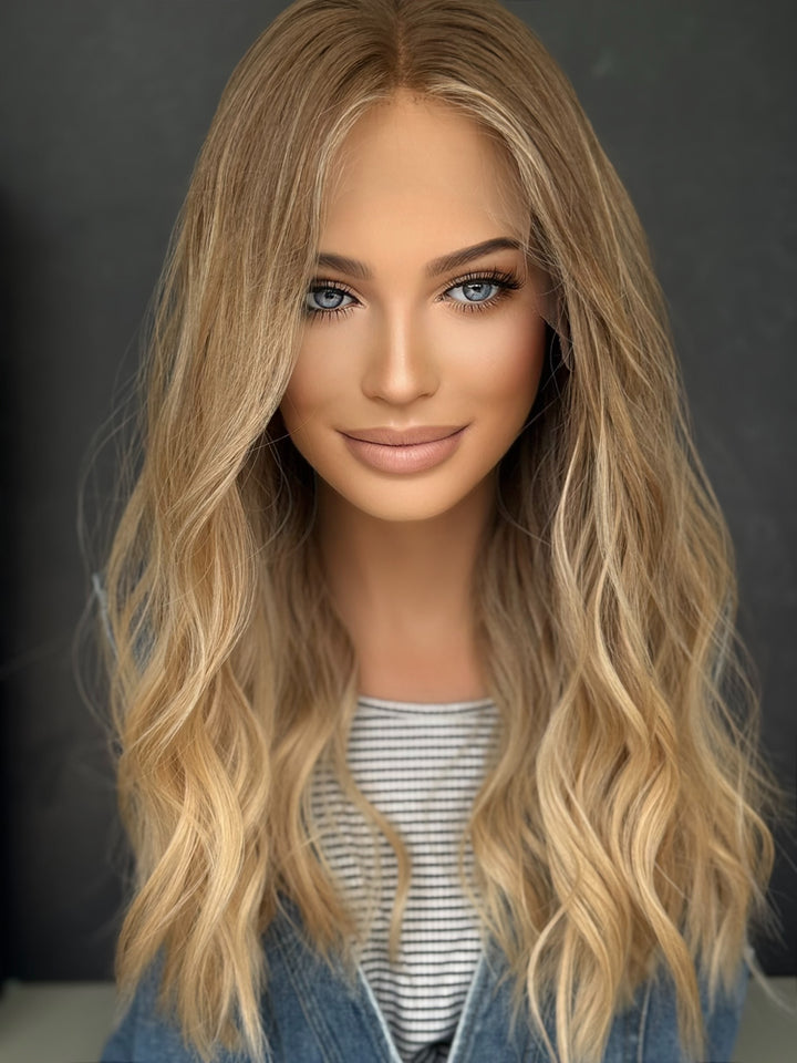 “Champagne smoke” [M] 21” Lace top wig