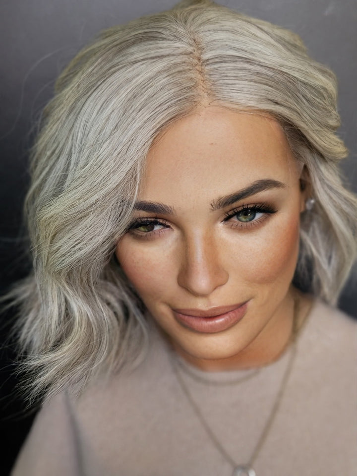 “Salt & Pepper” [S] 10” Lace Top Wig