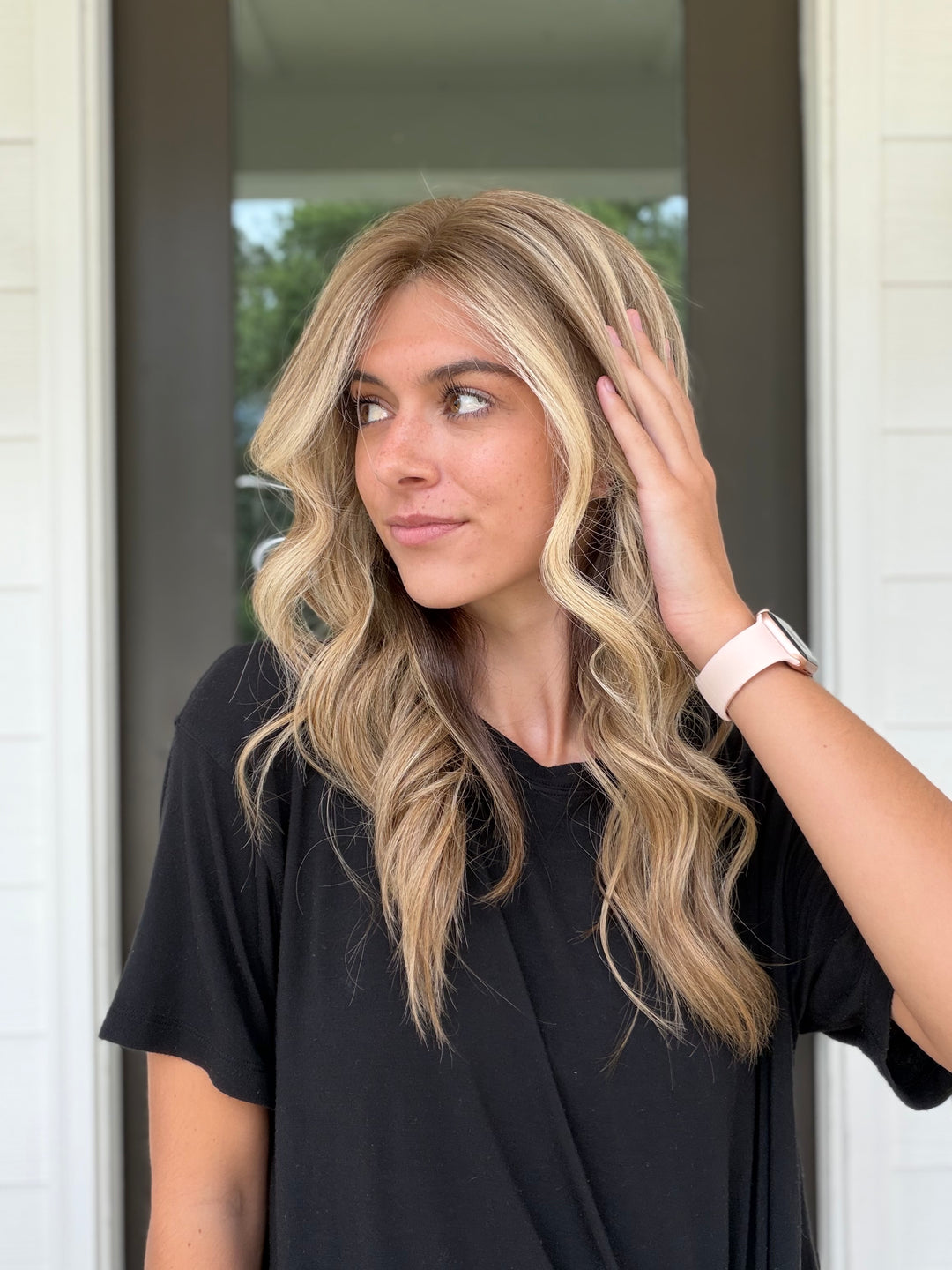 Alicia with money piece [10x10] 22” Lace Top Topper