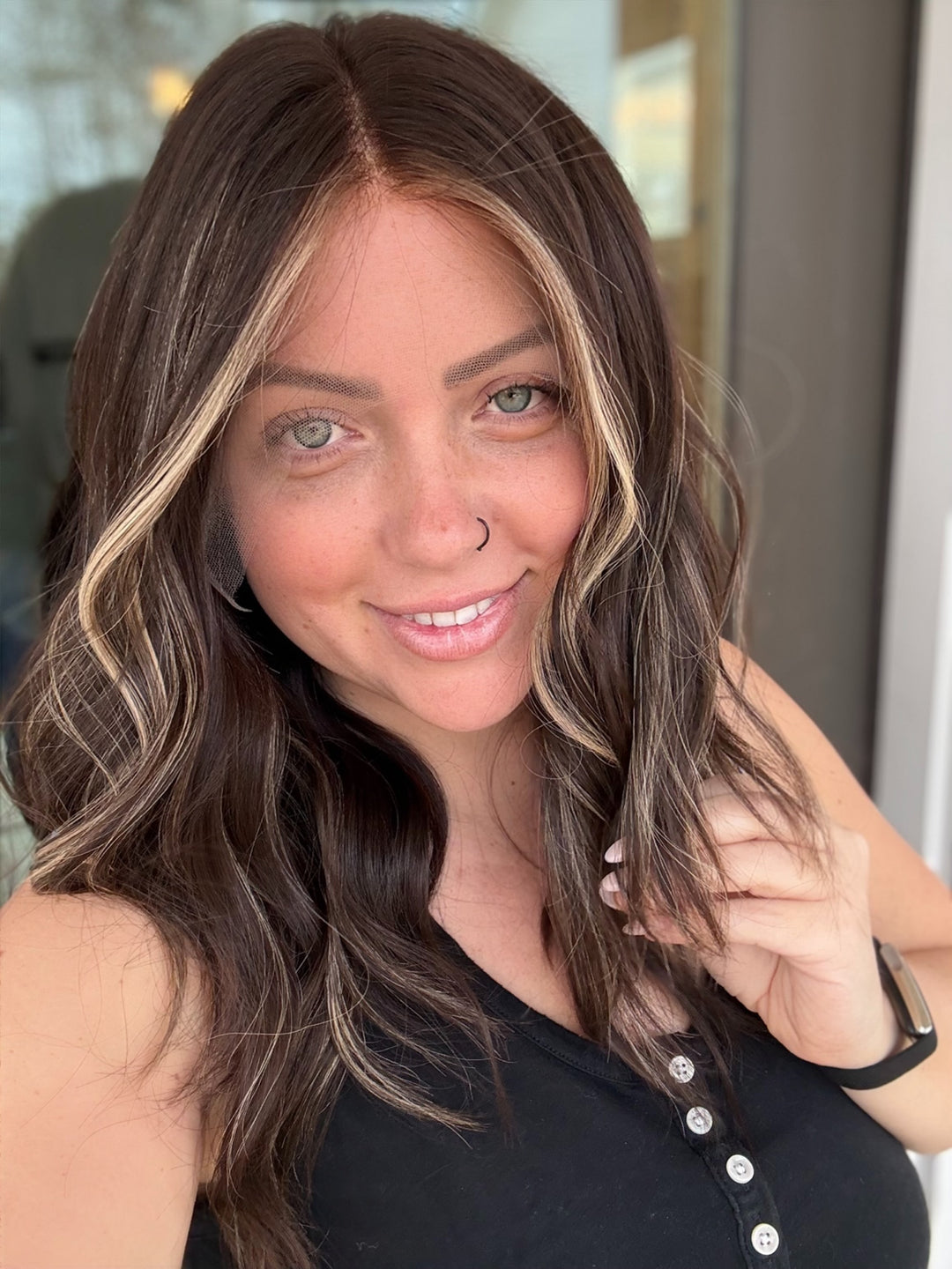 3B2896 [S] 18" Lace Top Wig