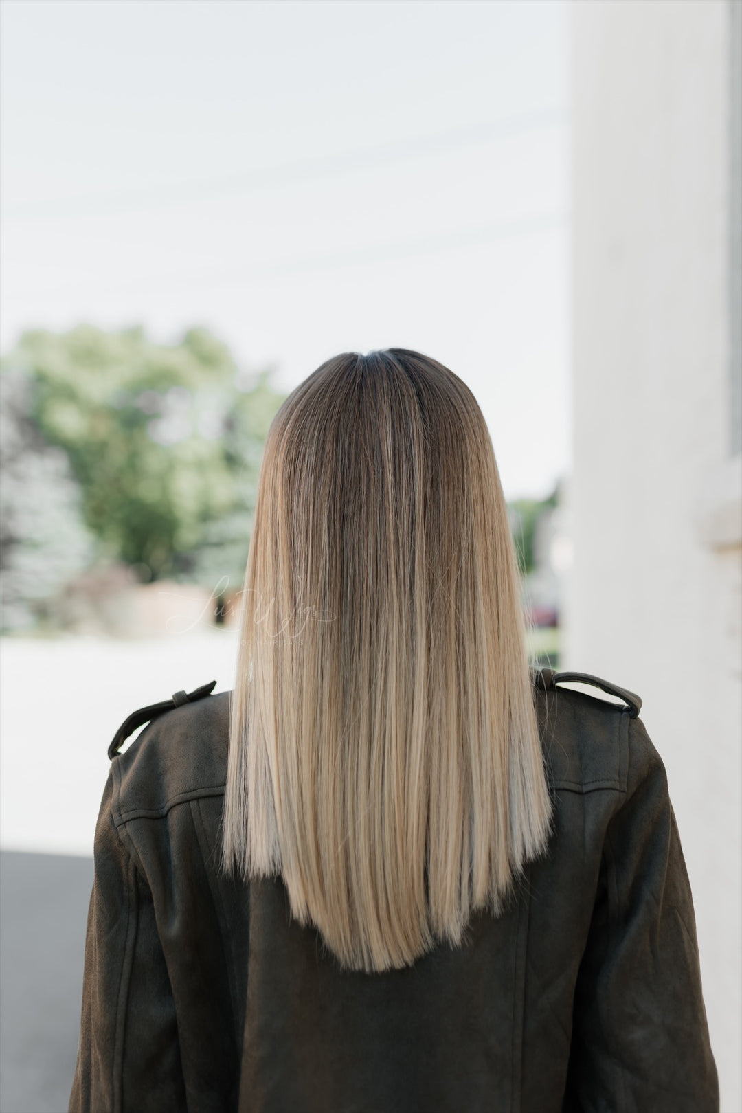 “Champagne Smoke” [XS] 16” Lace Top Wig