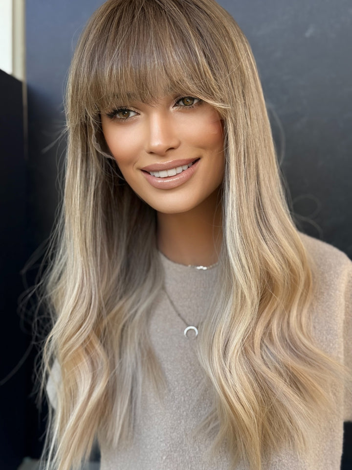 “Champagne Smoke” [M] 21” Lace Top Wig
