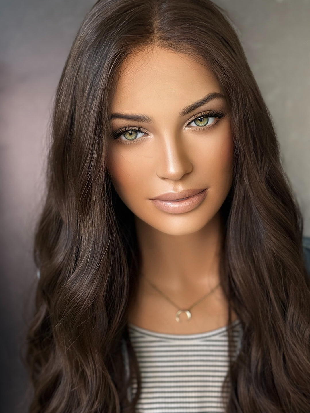 Lauren 22" Euro Lace Top Wig – Medium-Medium Light Brown | Lu's Wigs