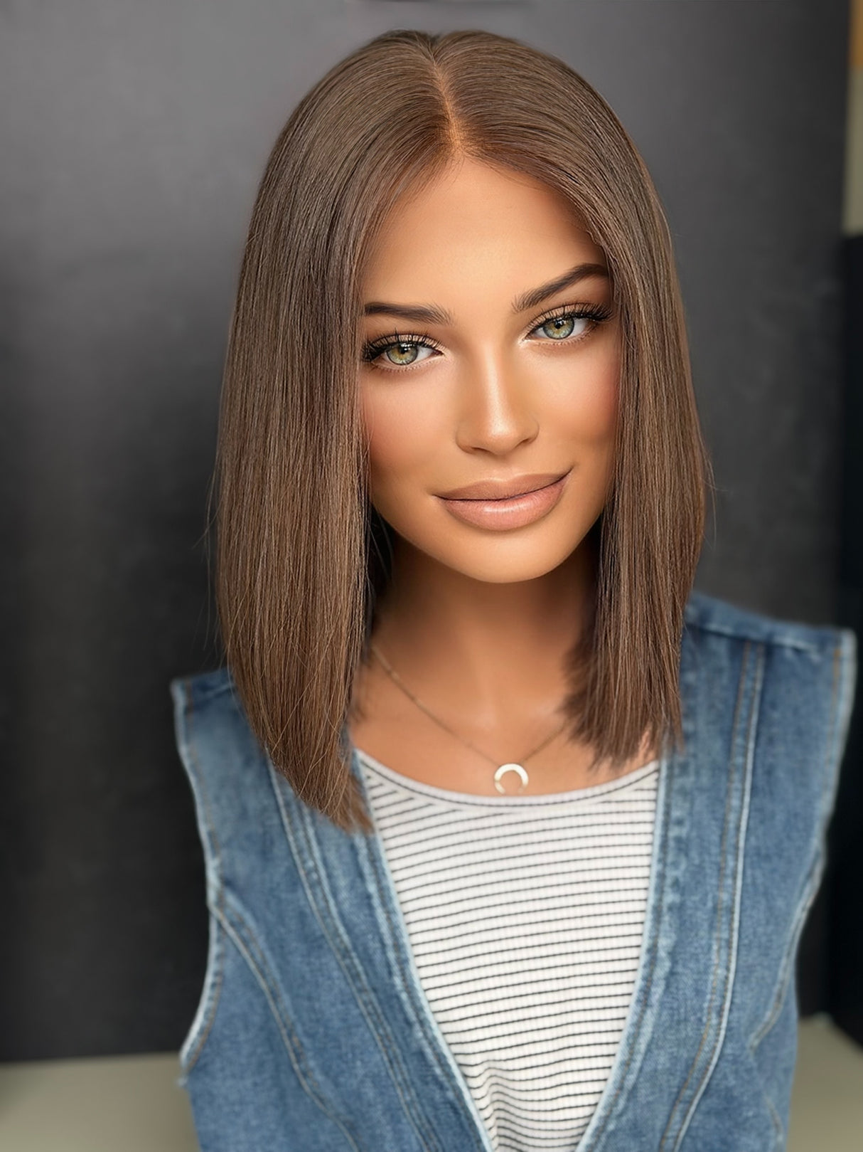 Mushroom brown bob [L] 12” Lace Top Wig