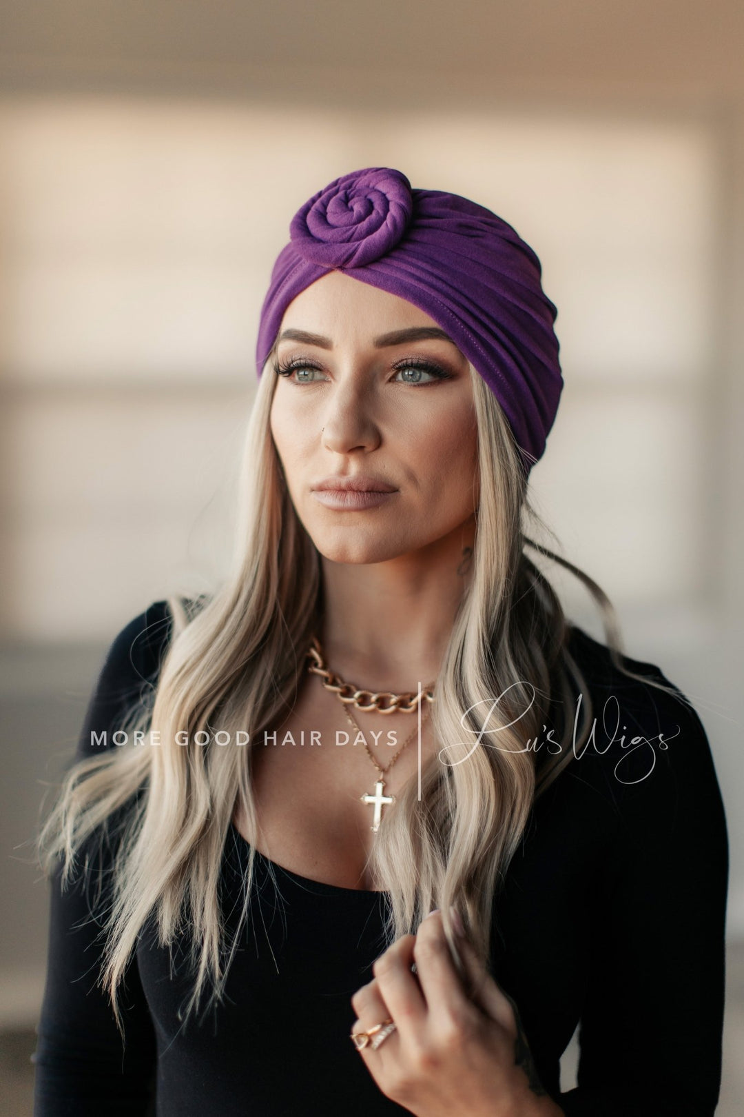 Head wrap hat “OS” (Choose Color) - Lu's Wigs
