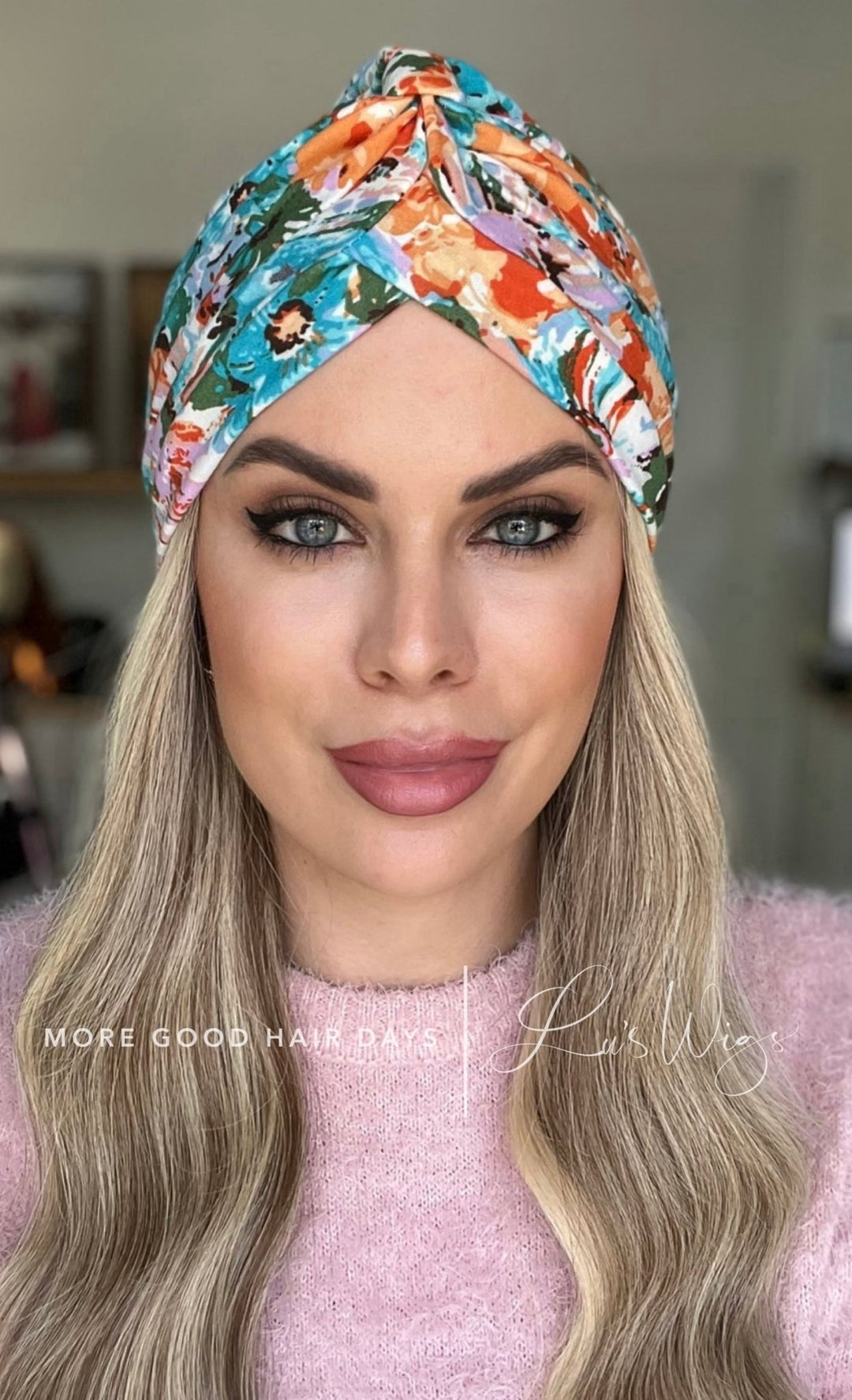 Head wrap hat “OS” (Choose Pattern) - Lu's Wigs