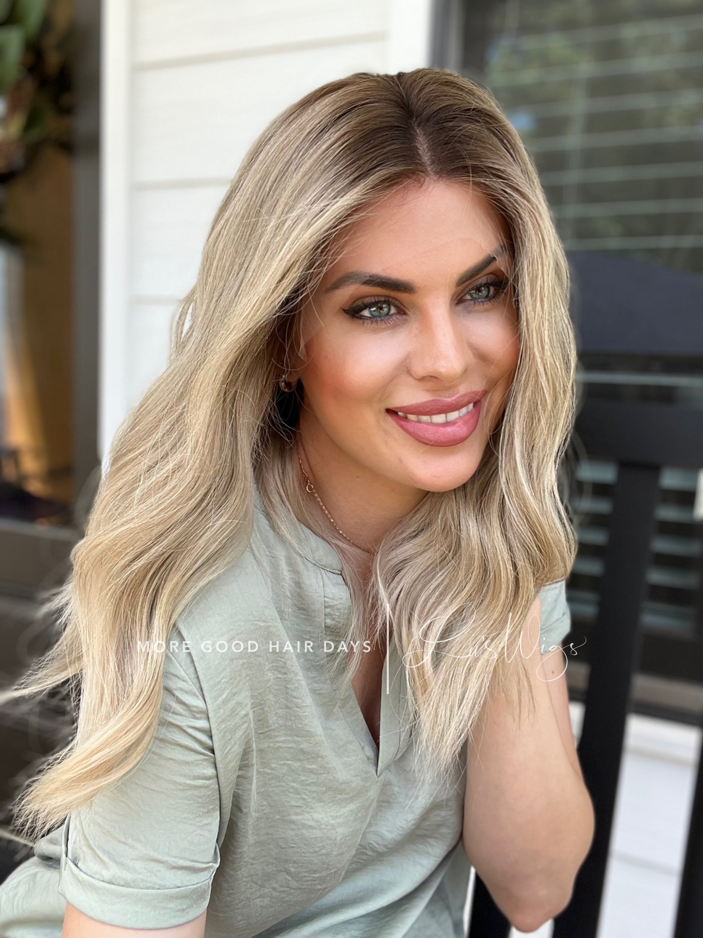 “B2220” [M] 18” Lace Top Wig