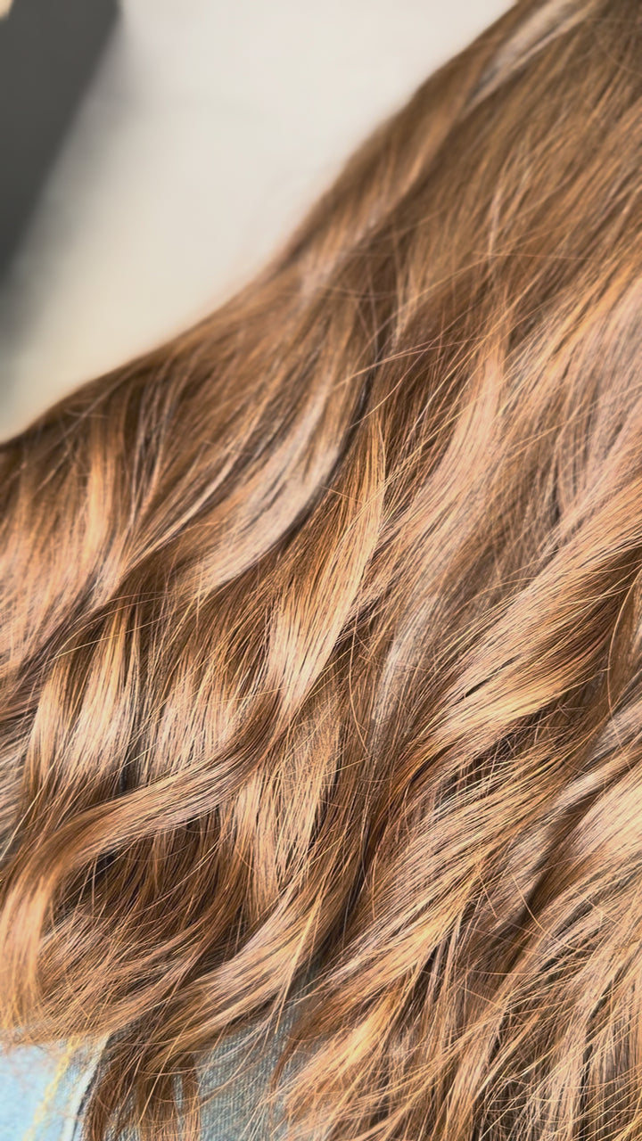 18" Euro Lace Top Wig – Warm Medium Brown Medium Cap | Lu&