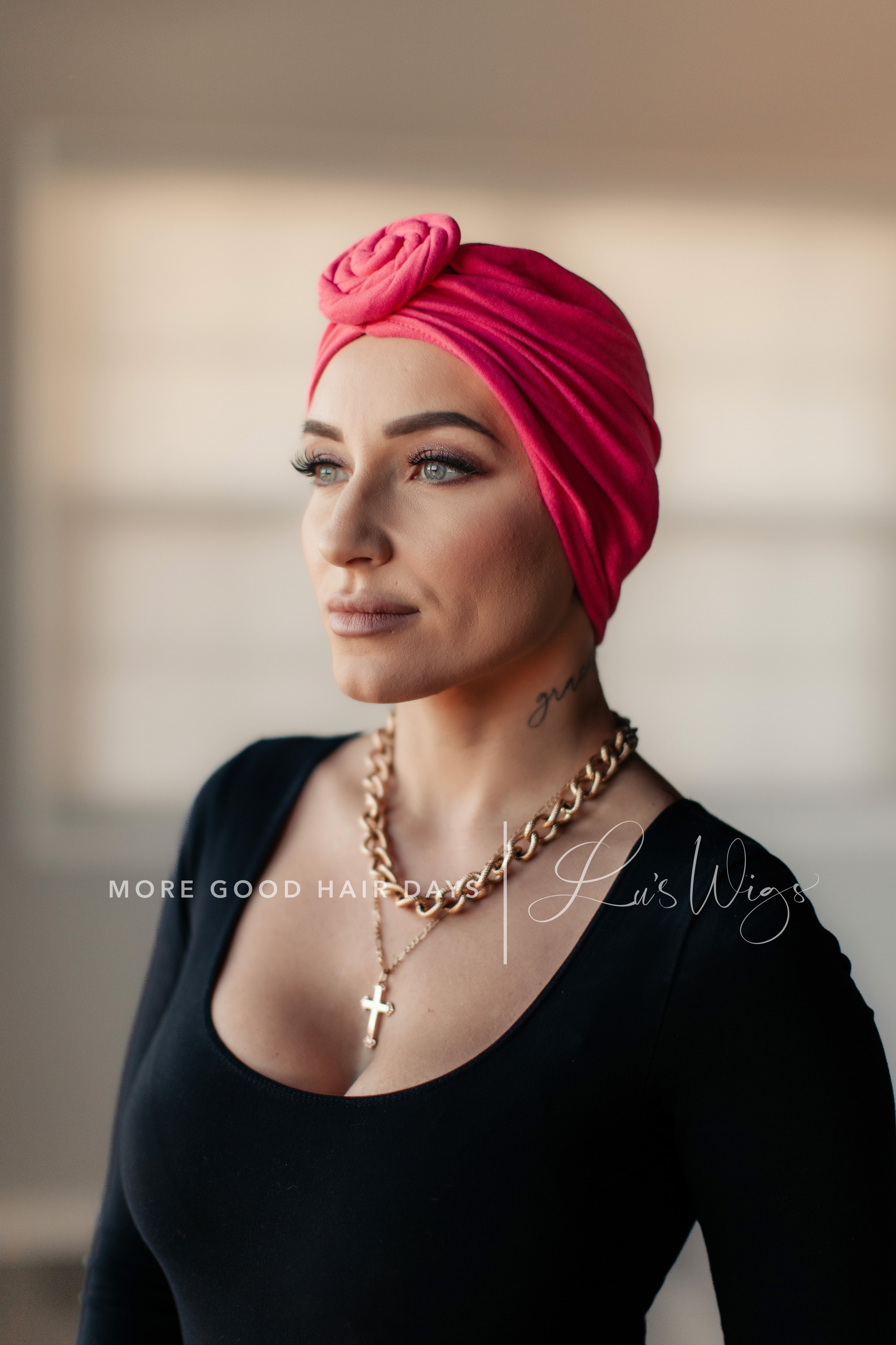 Head wrap hat “Hot Pink” OS